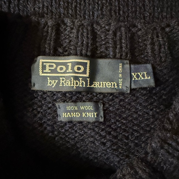 Polo Ralph Lauren Vintage 90’s RARE Star ⭐️ Hand Knit Wool Sweater,Size-XXL - Picture 8 of 8